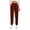 Brown_YYX, variant on Fsqjgq Sports Pants for Women Slim Leg Sweatpants with Pockets Velour Elastic Waist Joggers Woman Trousers