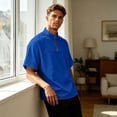 thumbnail image 5 of Golf Shirts for Men Half Zipper Relaxed Fit Drop Shoulder Summer Tee Classic Breathable Comfortable Style Solid Top, 3XL, 5 of 7