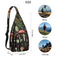 thumbnail image 3 of Waterproof Hiking Backpack Sling Bag for Women – Lightweight Crossbody Bags with Adjustable Strap, Multipurpose Chest Bag for Travel, Outdoor Adventures & Everyday Use – Boho Vintage Mushroom Design, 3 of 4