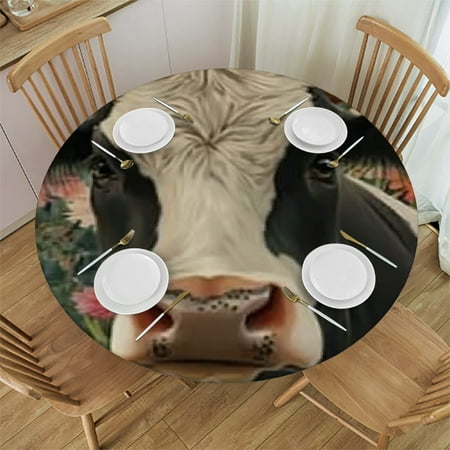 

SHERONV Flowers Round Tablecloth Stain-Resistant Washable Indoor Outdoor Restaurant Wedding Party 100% Polyester for Picnic Dining Kitchen Farmhouse Home 31 -35