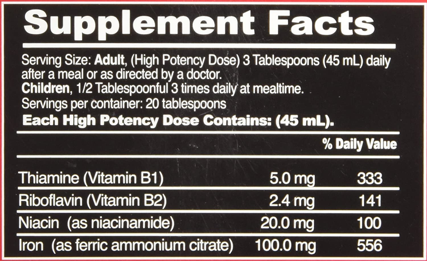 S.S.S. Tonic, Iron and Vitamin B Supplement, High Potency Vitamins, Bottle,10 Fl Oz - 6 Pack