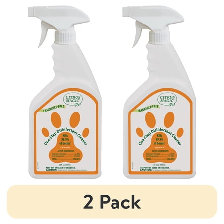 (2 pack) Citrus Magic Pet One-Step Disinfectant Cleaner, 22 Fluid Ounce