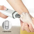 thumbnail image 5 of PcEoTllar Dog Nail Grinder, 2 Speed Rechargeable LED Dog Nail Trimmer, Clipper for Dogs and Cats, White, 5 of 11