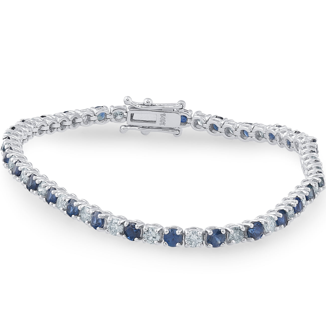 blue stone tennis bracelet