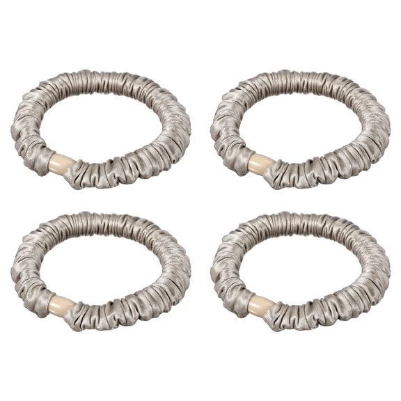 Uxcell 4 Pcs Thin Hair Scrunchies, Silk Hair Ties Satin Scrunchies Ponytail Holders for  Women Girls Different Hairstyles, Wedding Party Gifts, Apricot Gray