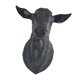 thumbnail image 2 of Escultura de pared con forma de animal Macarena jarrón decorativo cabeza de ciervo negro, 2 of 8
