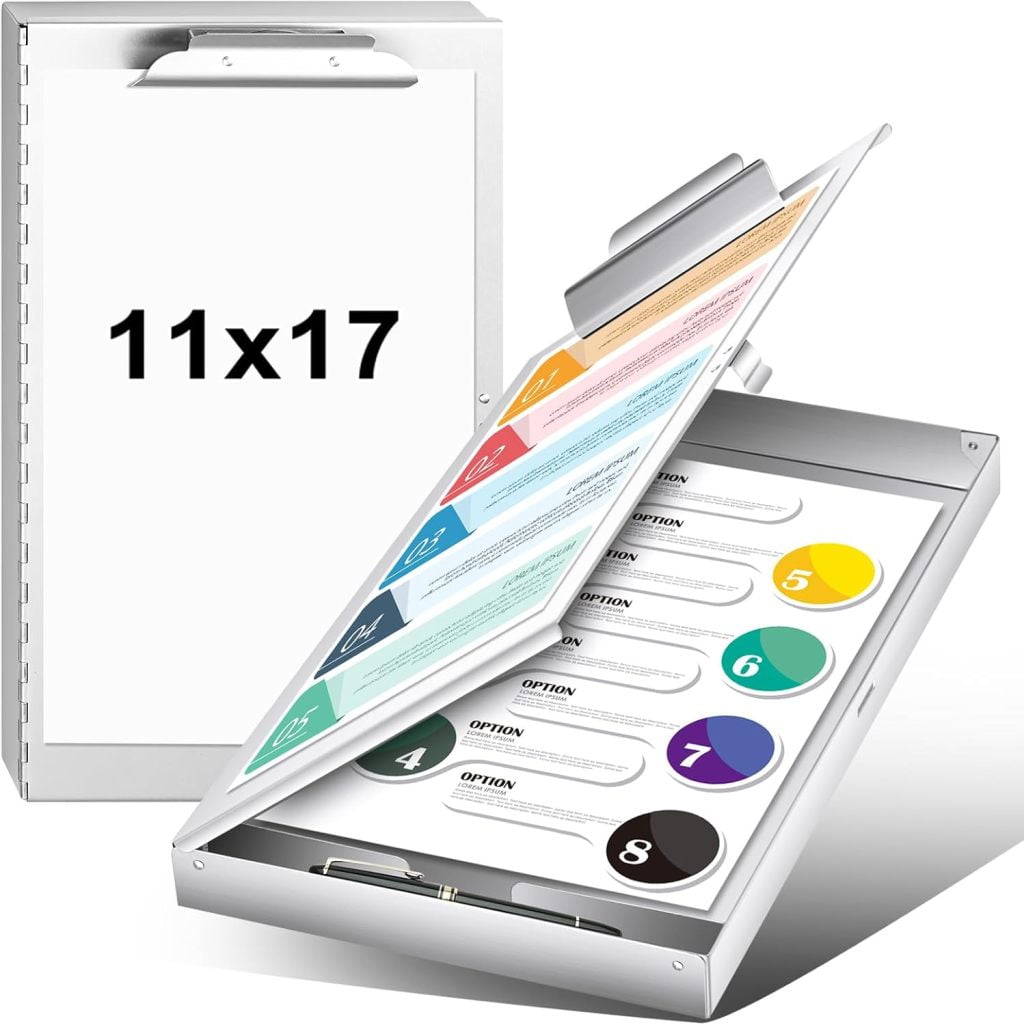 Officemate Storage Clipboard Case With Low Profile Clip, Gray - Import It All - View #9