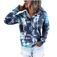 thumbnail image 4 of Sudaderas con capucha y cuello vuelto para mujer, sudaderas con estampado de manga larga, suéteres, Tops con cordón Fridja  FKASFK5017, 4 of 8