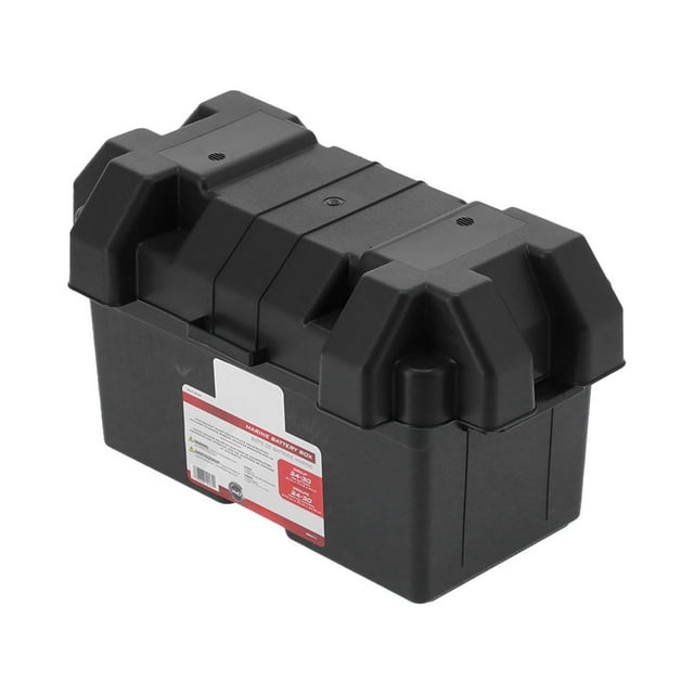 Battery Box, Battery Case ABS Plastic Thickened Portable Universal Heat Resistance For Marine For RV For For Trailer Batteries