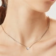 thumbnail image 3 of Collar de plata de ley 925 con inicial de corazón letra Q Silvora♥ joyería para esposa mamá hija con caja de regalo, 3 of 8
