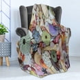 thumbnail image 4 of Shell Soft Flannel Fleece Throw Blanket, Closeup Photo of Various Colorful Big Little Seashells Collecting from Coast Image, Cozy Plush for Indoor and Outdoor Use, 50" x 70", Multicolor, by Ambesonne, 4 of 5