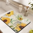 thumbnail image 3 of Washable Rubber Sunflower Cute Floral Dish Drying Mats for Kitchen Counter Home Large Coffee Bar Pad Accessories and Decor for Utensils Stemware 18''x24'', 3 of 7