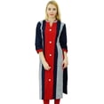 thumbnail image 5 of Phagun Stripe Kurta 3/4 Sleeve Cotton Ethnic Designer Kurti Women Wear Dress, 5 of 5