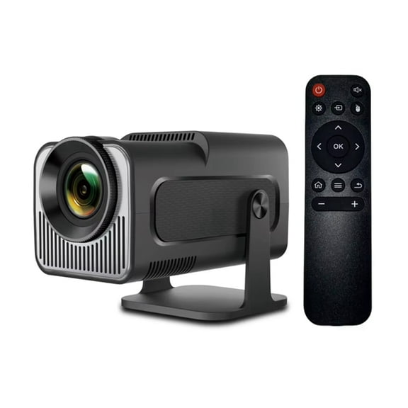 HY320 Mini 4K Projector Native 720P Android 11 4K Projector 300ANSI Wifi6 BT5.0 Cinema Outdoor 180° Projector US Plug