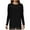 Black, variant on WREESH Womens Fashion Tunic Tops Loose Solid Color Handcuffed Long Sleeved Round Neck T-Shirt Pullover Olive Green