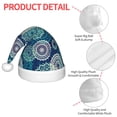 thumbnail image 4 of Fuzoiu Bohemian Mandala Print Santa Hat Christmas Hat for kids,Santa Hats with Pompom, Unisex Xmas Holiday Hat for Christmas New Year Festive Party Supplies, 4 of 6