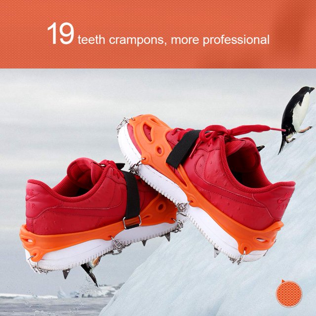 Crampones antideslizantes cubiertas de zapatos al aire libre escalada en hielo diente Gel de sílice uñas zapatos garras