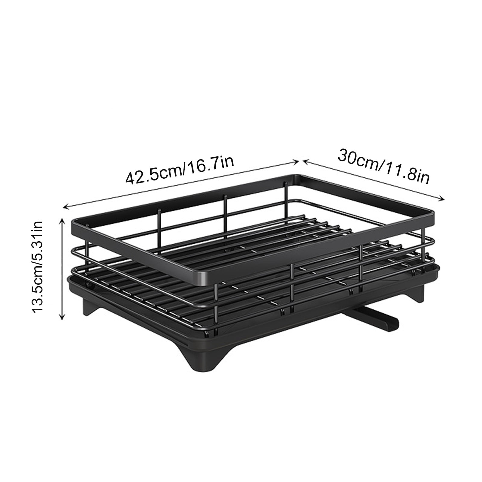 Clearance Dish Drying Rack for Kitchen Counter, Space-Saving Dish Rack with Drainboard, Rustproof Countertop Dish Drainer with Utensil Holder for Sink, Dish Racks for Kitchen Counter