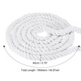 thumbnail image 2 of Uxcell Natural Twisted Cotton Rope 3/4 Inch x 25 Feet 3 Strand Soft Craft Rope with Sealing Tape White, 2 of 6