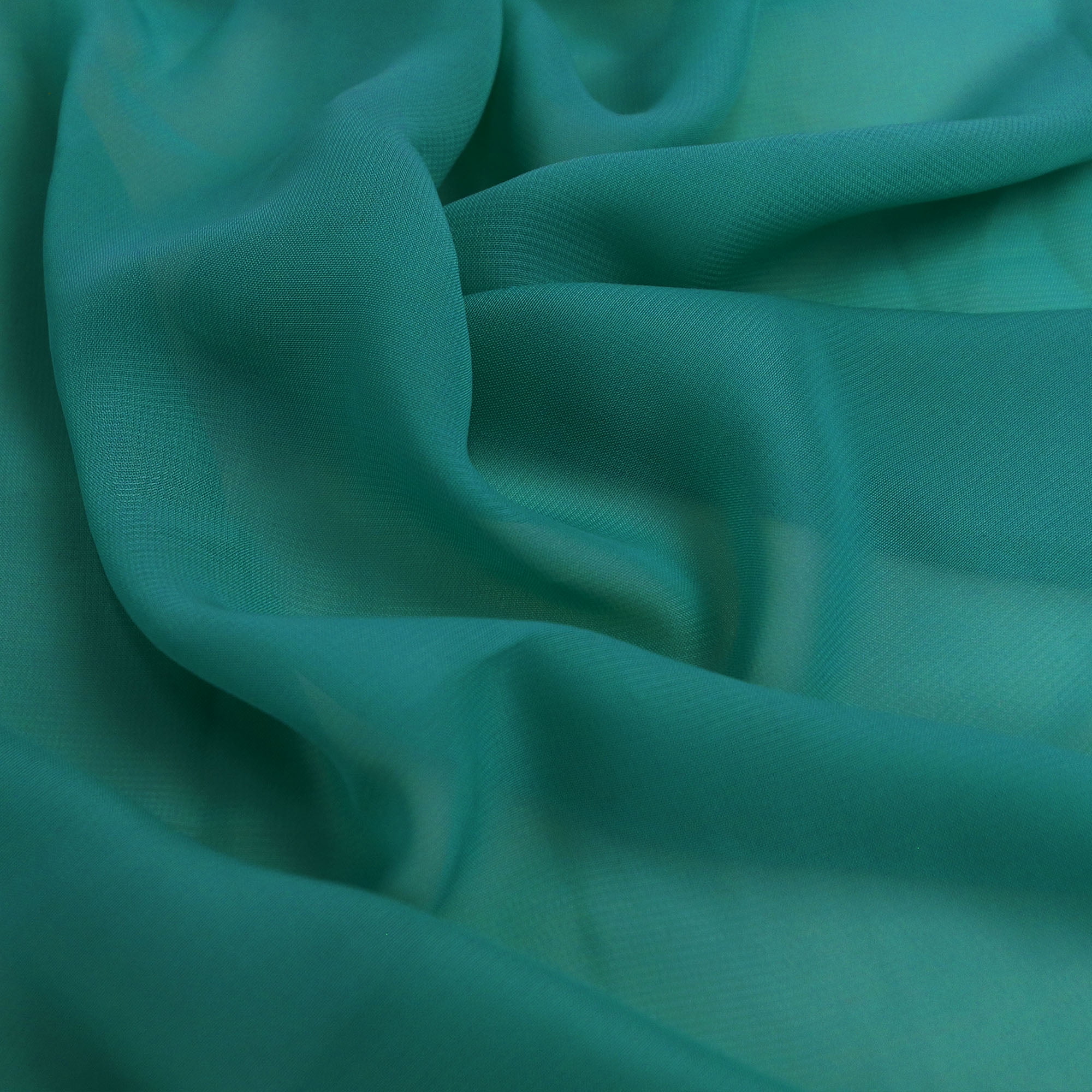 Romex Textiles 100% Polyester Hi Multi Chiffon Woven Precut Fabric - Jade Dark