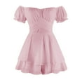 thumbnail image 2 of GDREDA Plus Size Jumpsuit for Women Solid Color Ruffle One Shoulder Neck Short Sleeve Strap Jumpsuit Shorts C,S, 2 of 4