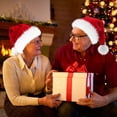 thumbnail image 4 of Gorro de Papá Noel BSVI para Navidad, terciopelo rojo, pelo grueso, adulto, 4 of 8