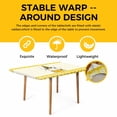 thumbnail image 4 of Yellow Bees Gnomes Table Cloths for 6 Foot Rectangle Tables, Farmhouse Spring Floral Checkered Patio Waterproof Elastic Fitted Tablecloths, Washable Rectangular Table Cover for Camping, 4 of 8