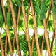 thumbnail image 4 of Valla de simulación valla de jardín valla de plantas decoración de jardín de madera valla de madera valla telescópica - 40 cm pequeñas hojas de batata, 4 of 5