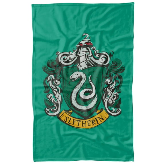 Harry Potter Drawn Slytherin Crest Fleece Blanket 36' x 58'