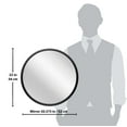 thumbnail image 5 of Infinity Instruments Nera Black Round Modern 22-inch Wall Mirror, 5 of 7