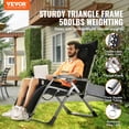 thumbnail image 2 of VEVOR Zero Gravity Chair 33" Zero Gravity Recliner Lounge Chair Indoor & Outdoor, 2 of 9