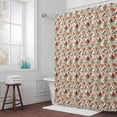 thumbnail image 5 of Vintage Floral Fabric Shower Curtain Spring Flower Birds Washable Shower Curtains for Bathroom, Waterproof Bath Curtain with Hooks Home Decor 72x72in, 5 of 8