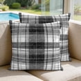 thumbnail image 2 of 16x16 Pillow Covers Set of 2, Black Buffalo Plaid Square Throw Pillow Covers for Couch/Sofa/Living Room, Farmhouse Modern Checkered Decorative Soft Pillowcases for Couch Throw Pillows, 2 of 9