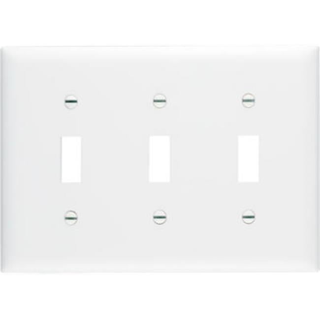 Pass & Seymour TP3WCC12 3 Gang 3 Toggle Openings Nylon Wall Plate ...