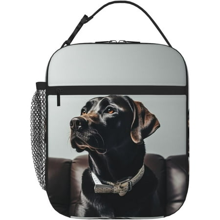Lunch Bag for Women Men Dog White Collar Insulated Lunch Box Large Capacity Lunchbox Reusable Lunch Tote Bag Leakproof Thermal Cooler Sack Food Handbags for Work Travel Picnic