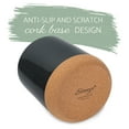 thumbnail image 4 of Glossy X-Large Ceramic Stoneware Cork Bottom Kitchen Utensil Holder, Black, 4 of 5