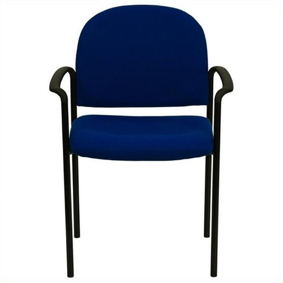 Scranton & Co Side Office Stacking Chair in Navy Blue