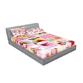 thumbnail image 2 of Ambesonne Colorful Fitted Sheet & Pillow Sham Set, Macaroons Napkins Dots, Queen, Multicolor, 2 of 2