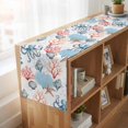 thumbnail image 6 of Coastal Ocean 36 Inch Table Runner, Summer Beach Nautical Octopus Corals Farmhouse Dresser Scarf Cotton & Linen Tablerunner for Dining/Kitchen Island/Holiday Party Décor Small 13" x 36", 6 of 9