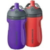 Tommee Tippee Insulated Sportee Water Bottle for Toddlers, Spill-Proof, 9oz, 12m+, 2 Pack, Purple and Raspberry