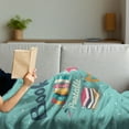 thumbnail image 3 of Book Soft Flannel Fleece Throw Blanket, Books are a Uniquely Portable Magic Inspirational Writing Print in Pastel Colors, Cozy Plush for Indoor and Outdoor Use, 50" x 70", Multicolor, by Ambesonne, 3 of 5
