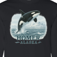 thumbnail image 4 of Inktastic Homer Alaska Whale Long Sleeve T-Shirt, 4 of 5