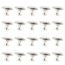 ibasenice 20Pcs Cabinet Pull Knobs Single Hole in Silver Stainless Steel for Easy Installation