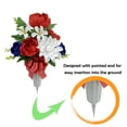 thumbnail image 5 of Mainstays 20.5in Outdoor Artificial Peony Flowers in Vase, Red, White and Blue Color., 5 of 8