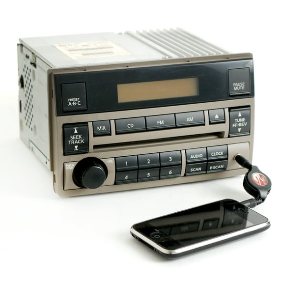 Restored Nissan Altima 2005-2006 Tan Radio AMFM CD Aux Input 28185ZB00C Standard Vol Ctrl (Refurbished)