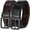Black/Brown, variant on Men's Reversible Belt 1 Piece, 1 3/8" Leather Dress Casual Belt for Men, Trim to Fit for Elegant Style