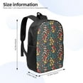 thumbnail image 2 of Uemuo Berries and Flowers Printed Durable 17-inch Student Backpack - Lightweight, Waterproof, Adjustable Straps, Ideal for School, Work, Travel, 2 of 5