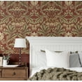thumbnail image 4 of NextWall Red Clay & Lichen Acanthus Floral Peel and Stick Wallpaper, 4 of 9