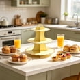 thumbnail image 6 of BiFandian 3-Tier Cardboard Cupcake Stand, Scalloped Edge Disposable Dessert Holder with Carry Handle, Foldable Pastry Display Tray for Birthday Tea Party Wedding and Holiday Snack Serving, 6 of 6