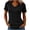 #4Black, variant on AcaicsNo Boundaries Women's V-neck Short-Sleeve T-Shirt Stylish Casual and Versatile A Comfortable Summer Essential